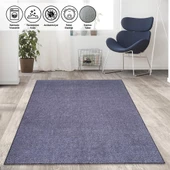 Modern düz kırçıllı Salon Oda Mutfak Halısı Koyu Gri Beyaz Halı Kaymaz Taban yıkanabilir - 1