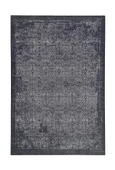 Modern Klasik Geometrik desenli Siyah Gri Halı Kaymaz Taban Makinada Yıkanabilir - 4
