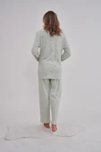 Mecit 6150 Bayan Yeşil Yüzde Yüz Pamuk Büyük Beden Pijama Takımı thumbnail 3