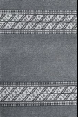 Modern Şönil Dokuma İskandinav üçgen desenli koyu Gri Halı - 2