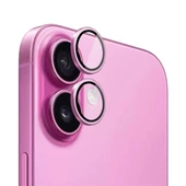 Bİ METAL RİNG IPHONE 16/16 PLUS PEMBE KAMERA KORUYUCU - 2