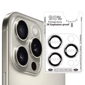 Bİ METAL RİNG IPHONE 16 PRO/16 PRO MAX GRİ KAMERA KORUYUCU - 1