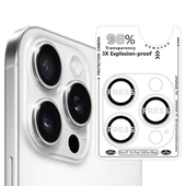 Bİ METAL RİNG IPHONE 16 PRO/16 PRO MAX BEYAZ KAMERA KORUYUCU - 1