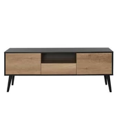 Retro Plus TV Sehpası-Siyah-Açık Ceviz(Tori) 160x58x41 cm ( GxYxD) - 3