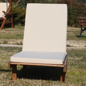 Riva Kademeli Ahşap Şezlong - 5 cm Minderli - 1