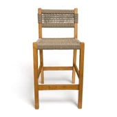 Taksim Bar Tipi Ahşap Sandalye -Kestane Ağacından (Maya Bar Chair) - 5