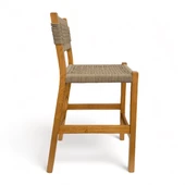 Taksim Bar Tipi Ahşap Sandalye -Kestane Ağacından (Maya Bar Chair) - 2