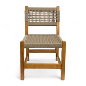 Taksim Ahşap Bahçe Balkon Sandalyesi Kolçaksız - Kestane Ağacından (Maya Chair) - 4