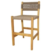 Taksim Bar Tipi Ahşap Sandalye -Kestane Ağacından (Maya Bar Chair) - 3