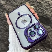 iPhone 12 Uyumlu Kılıf Klon Stantlı + Lens Korumalı MagSafe Kapak thumbnail 8