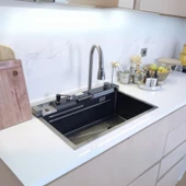 GL General GLPR 8550GUN Maxi Antrasit Akıllı Şelale Eviye 85x50 - 1