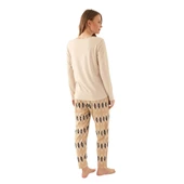 Pierre Cardin Patlı Yaka Viskoz Bayan Pijama Takım - 3