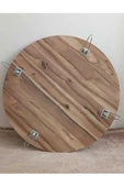 Home KATLANABİLİR METAL AYAKLI AHŞAP YER SOFRASI TEPSİ SİNİ 90 CM - 5