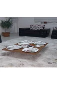 Home Katlanır Dikdörtgen Yer Sofrası Hamur Açma Sunum Masası Ceviz 60cmx90cm - 2