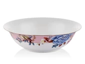Floral Pink 23 Cm Büyük Boy Porselen Salata Kasesi Sunum Servis Tabağı - 1