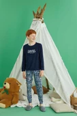 Aydoğan Erkek Garson Kaan Termal Lacivert Pijama Takım 0882 - 2