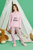 Aydoğan Kız Garson Koza interlok Best Pembe Pijama Takım 0724 - 2