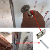 Hok Döküm Metal Barel Göbek Kilit Silindir Kapı Emniyet Güvenlik Gömme Kilidi 83 mm 3 Anahtarlı - 3