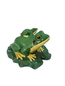 Anne Yavru Kurbağa Biblo Heykel Hediyelik Dekoratif Ürün Vitrin Masa Süsü Ev Hediyesi Siyah 21cm - 3