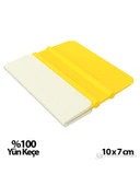 Yün Keçeli Kare Ragle Folyo Cam Filmi Çekme Aparatı Sarı - 4