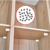 Lüks Çivili Raf Pimi Mobilya Ayakkabılık Dolap Arası İçi Raf Pim Sert Plastik Gri Renk (100 ADET) thumbnail 3