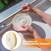 Kahverengi Pencere Fitili 10 metre Yapışkanlı Pimapen Kapı Fitili Cam Bandı Pencere Yalıtım Süngeri thumbnail 7