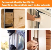 Kahverengi Pencere Fitili 10 metre Yapışkanlı Pimapen Kapı Fitili Cam Bandı Pencere Yalıtım Süngeri thumbnail 6