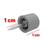 Lüks Çivili Raf Pimi Mobilya Ayakkabılık Dolap Arası İçi Raf Pim Sert Plastik Gri Renk (100 ADET) thumbnail 2