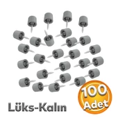 Lüks Çivili Raf Pimi Mobilya Ayakkabılık Dolap Arası İçi Raf Pim Sert Plastik Gri Renk (100 ADET) thumbnail 1