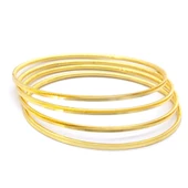 4 Adet 22 Ayar Altın Kaplama Çelik Kadın Ajda Bilezik - BSET-117 - 1