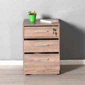 Newyork Kilitli Çekmeceli Keson-Latte 45x63x51 cm thumbnail 2