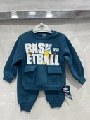 uğurböceğiçocuk 24711 Basketball Yazı Baskılı 2'li Erkek Bebek Takım - 9