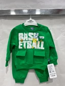 uğurböceğiçocuk 24711 Basketball Yazı Baskılı 2'li Erkek Bebek Takım - 3