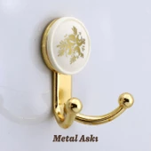Dolap Askılık Askılığı Duvar Vestiyer Banyo Mutfak Elbise Kıyafet Askısı Altın Askı Gold - 2