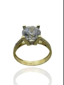 1.50 Carat Zirkon Tektaş 14 Ayar Altın Yüzük thumbnail 2
