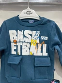 uğurböceğiçocuk 24711 Basketball Yazı Baskılı 2'li Erkek Bebek Takım - 12