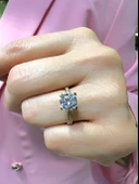 1.50 Carat Zirkon Tektaş 14 Ayar Altın Yüzük thumbnail 1