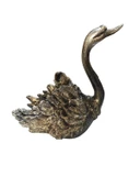 Elişi Simli Parlayan Kuğu Biblo Heykel Hediyelik Dekoratif Ürün Vitrin Masa Süsü Ev Hediyesi Rose - 2