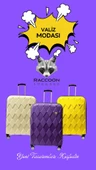 KIRILMAZ PP VALİZ  MOR RENK ORTA BOY RACCOON - 6