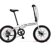 ÜMİT 2037 FOLDING-2D KATLANIR BİSİKLET 20 JANT 6 VİTES WHİTE SİLVER RED - 1
