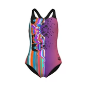 Arena Palette Girl One Piece Swimsuit Multi Shocking Pink/Black 007918905 - 3