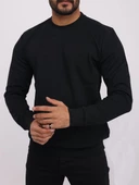 Troy Erkek Büyük Beden Uzun Kol Sıfır Yaka Sweatshırt 7061 - 1