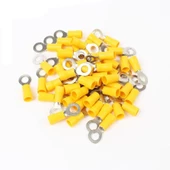 Stronger 100 Adet Yuvarlak 4 - 6 mm2 M6 Sarı İzoleli Kablo Pabuç - 2