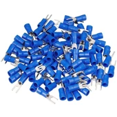 Stronger 100 Adet Çatal 1.5 - 2.5 mm2 M6 Mavi İzoleli Kablo Pabuç - 2