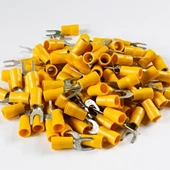 Stronger 100 Adet Çatal 4 - 6 mm2 M6 Sarı İzoleli Kablo Pabuç - 2