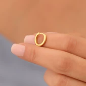 925 Ayar Gümüş  Halka Küpe Çap:12,50 - E00258 - 4