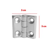 Mobilya Dolap Kapak Hobi Menteşesi Metal Krom 5 cm X 5 cm Kare Yaprak Menteşe 1 Adet - 2