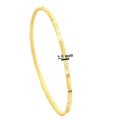 3 Adet 22 Ayar Altın Kaplama Çelik Desenli Ajda Bilezik - BSET-120 - 4