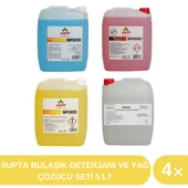 Supta Bulaşık Deterjanı ve Yağ Çözücü Seti 5 LT - 1