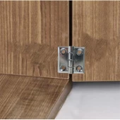Mobilya Dolap Kapak Hobi Menteşesi Metal Krom 5 cm X 5 cm Kare Yaprak Menteşe 1 Adet - 3